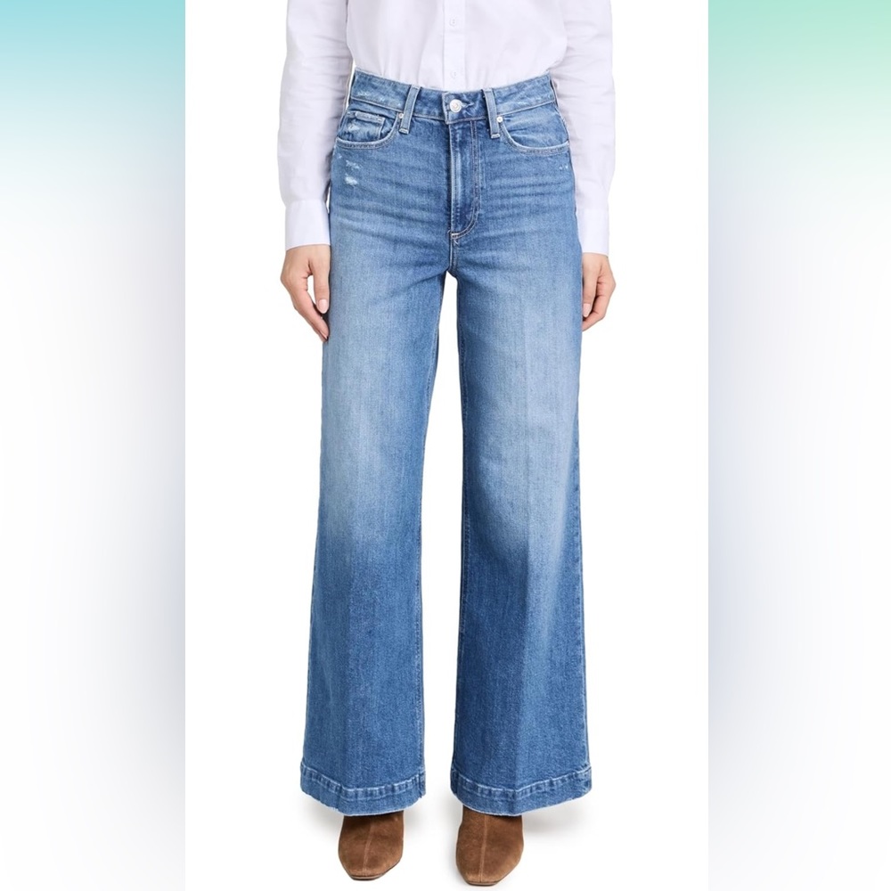 Paige Harper 30” inseam in Art Piece Distressed